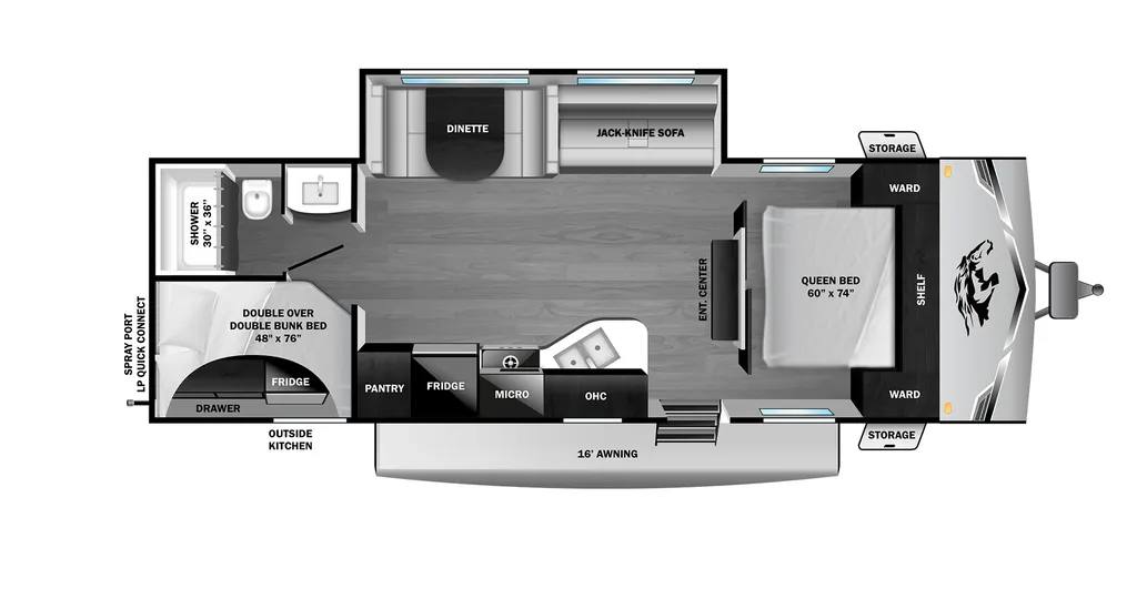 2027 Open Range RV Open Range Colt 26DBS floor plan