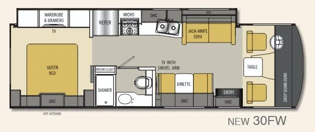 Coachmen Pursuit 30FW floor plan
