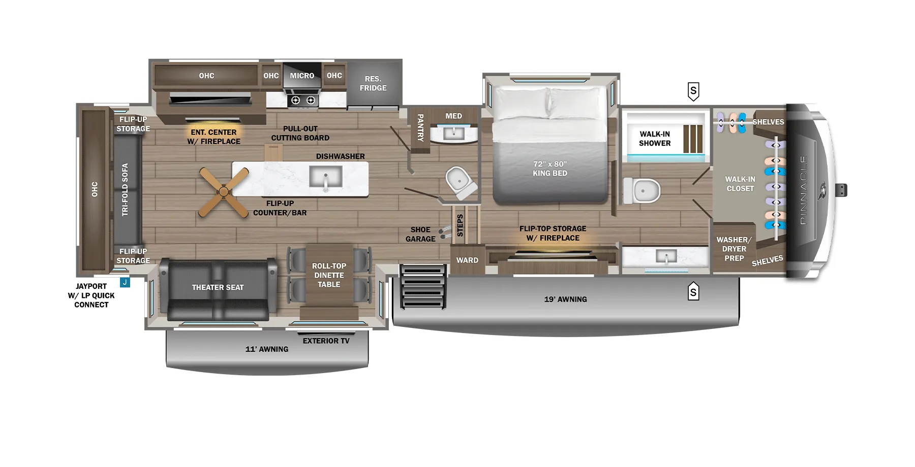 2027 Jayco PINNACLE 36FBTS - Floor plan