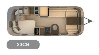 2020 Airstream Flying Cloud 23CB - Floor plan
