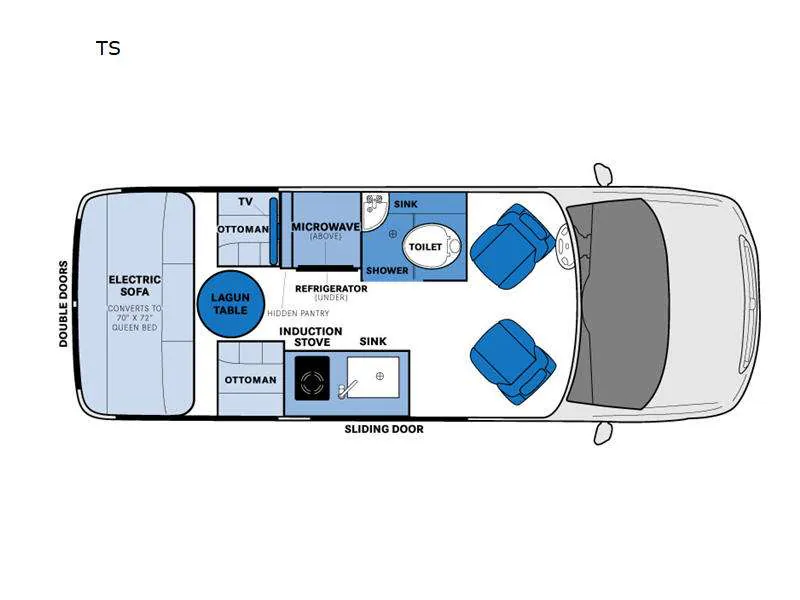 2023 Pleasure-Way Ascent TS floor plan