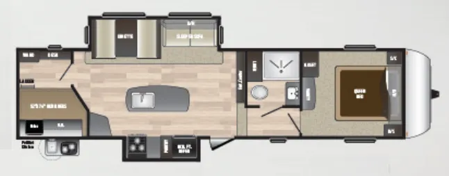 Keystone Hideout 298BHDS floor plan