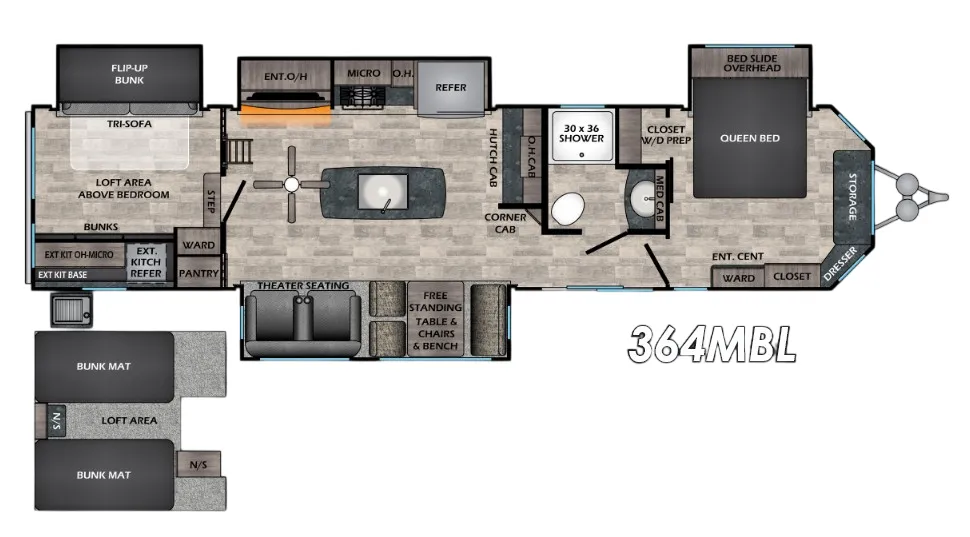 CrossRoads Hampton 364MBL floor plan