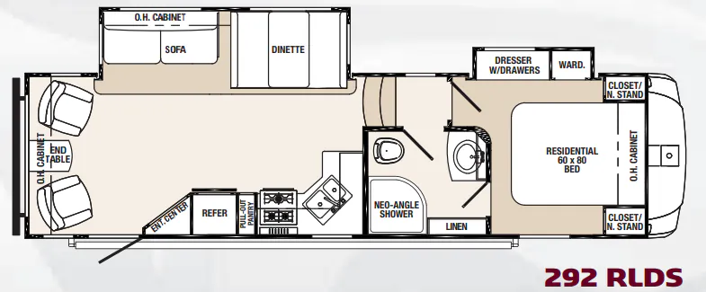 Palomino Sabre Silhouette 292 RLDS floor plan