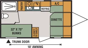 K-Z Sportsmen Classic 150BH floor plan