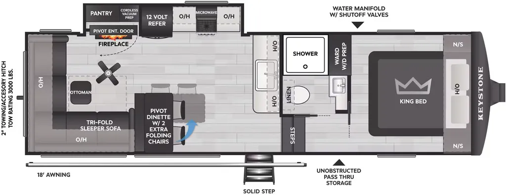 2027 Keystone RV Cougar Half-Ton 26RES floor plan