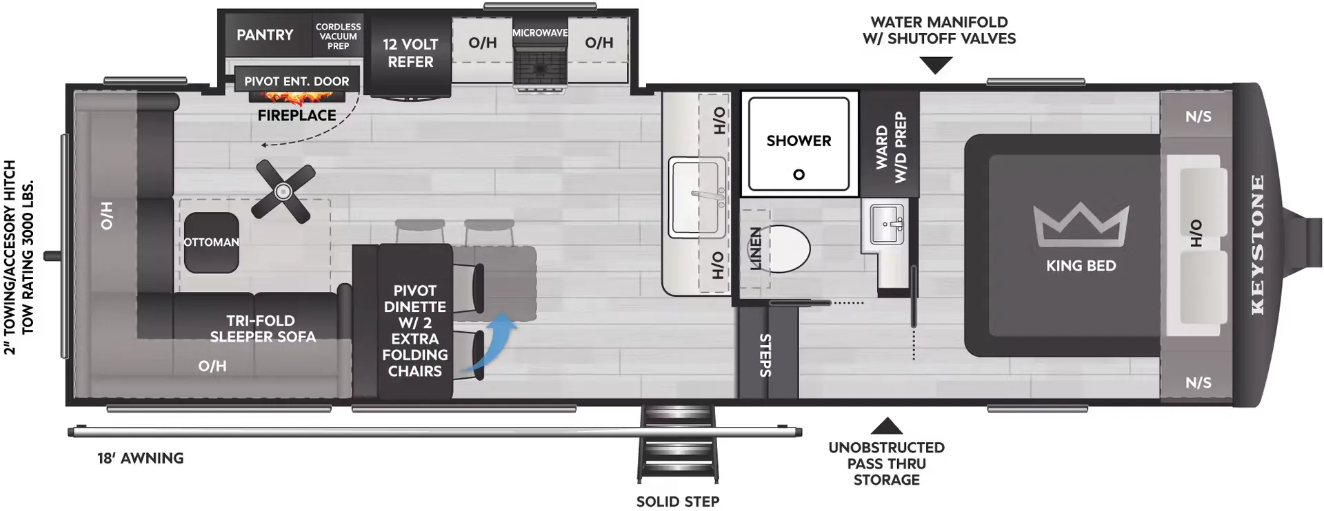 2027 Keystone RV Cougar Half-Ton 26RES - Floor plan