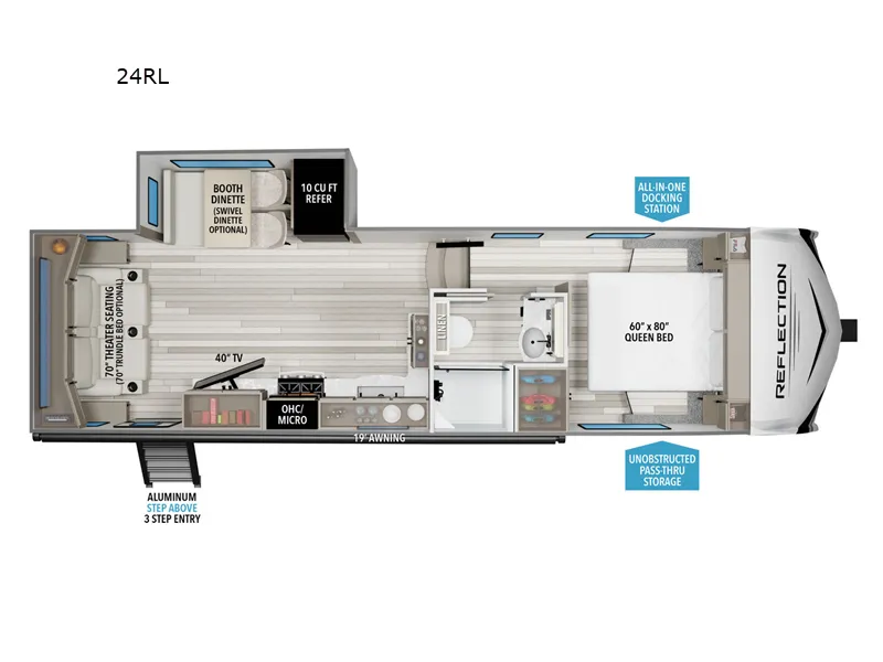 2026 Grand Design Reflection 100 24RL floor plan