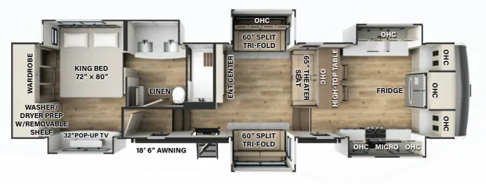 Forest River Rockwood Luxury R388FK floor plan