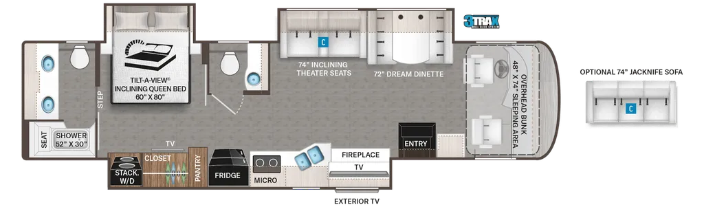 2027 Thor Motor Coach Palazzo 37.5 floor plan