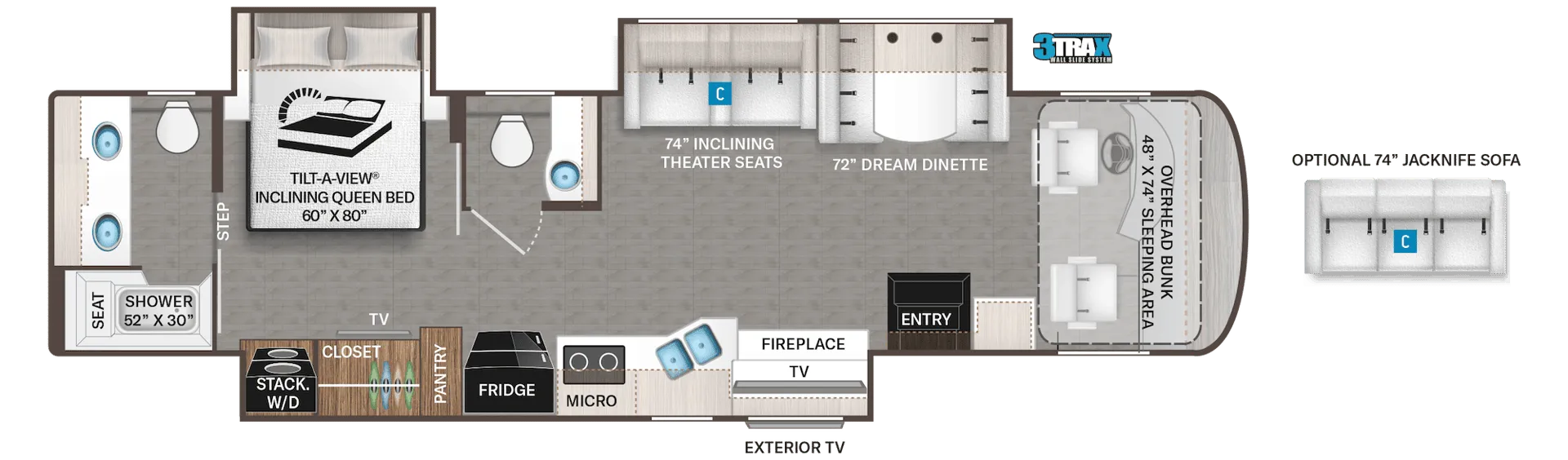 2027 Thor Motor Coach Palazzo 37.5 - Floor plan