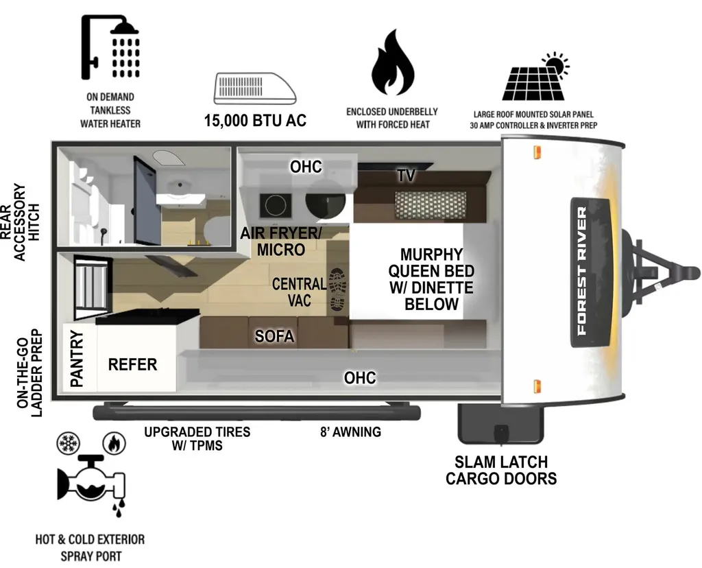 2026 FOREST RIVER R-POD 153 floor plan