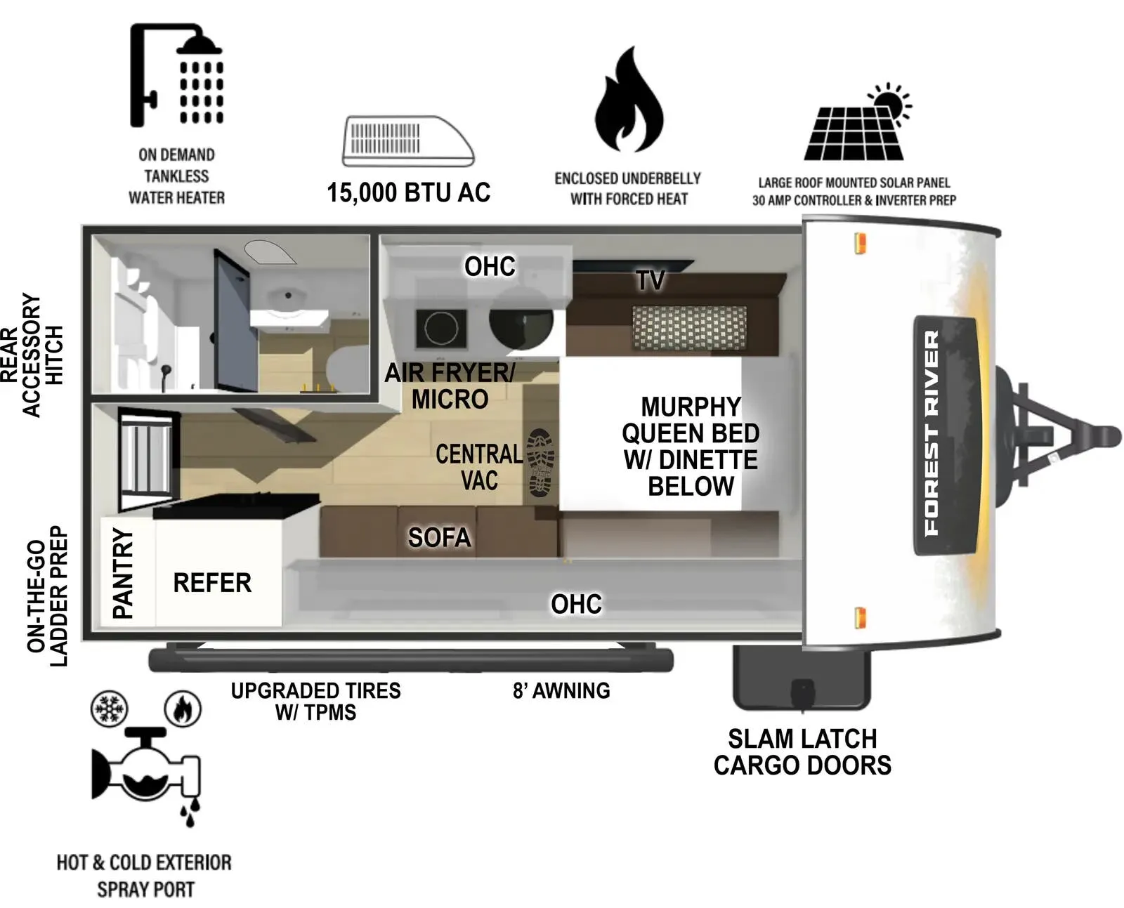 Forest River R-Pod 153 floor plan