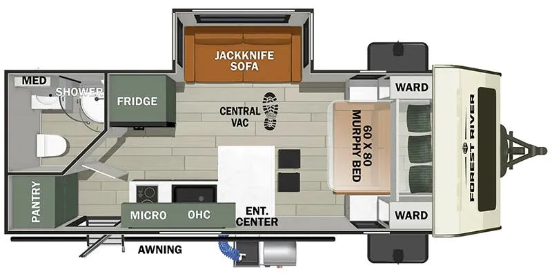 Forest River No Boundaries 19 Series NB19.6 floor plan
