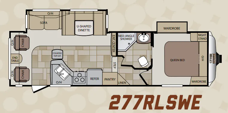 Keystone Cougar Half-Ton 277RLSWE floor plan