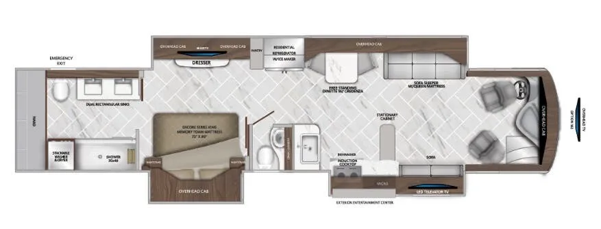 American Coach American Eagle 45K floor plan