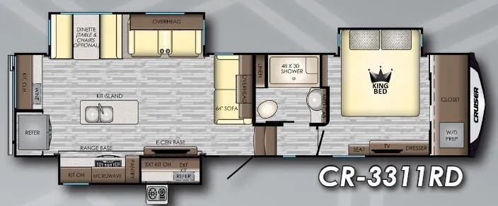 CrossRoads Cruiser 3311RD floor plan