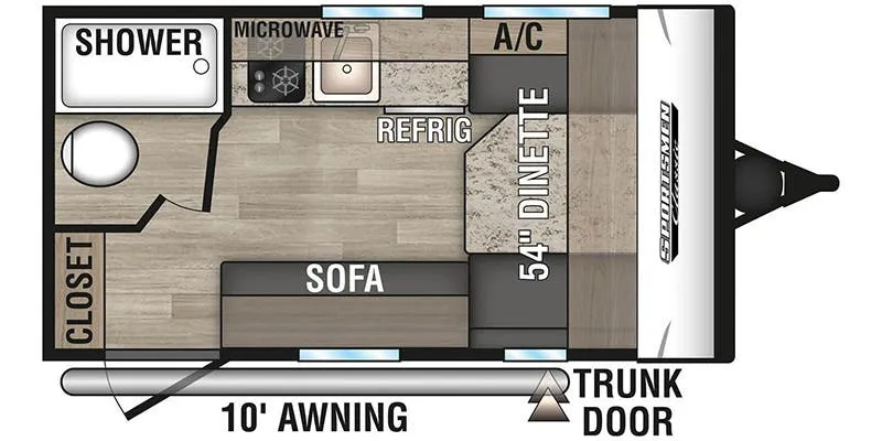K-Z Sportsmen Classic 130RB floor plan