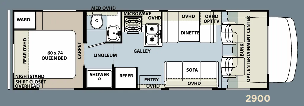 Forest River Sunseeker 2900 floor plan