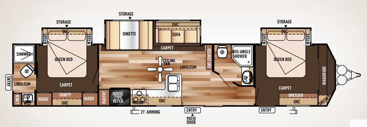Forest River Wildwood DLX 4002Q floor plan