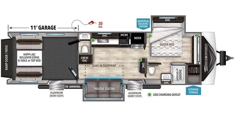 2023 Grand Design Momentum G-Class 29G - Floor plan