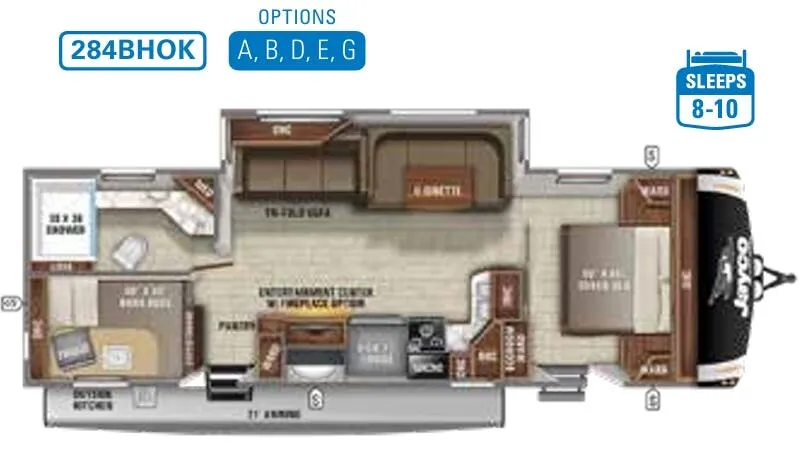 Jayco Eagle HT 284BHOK floor plan