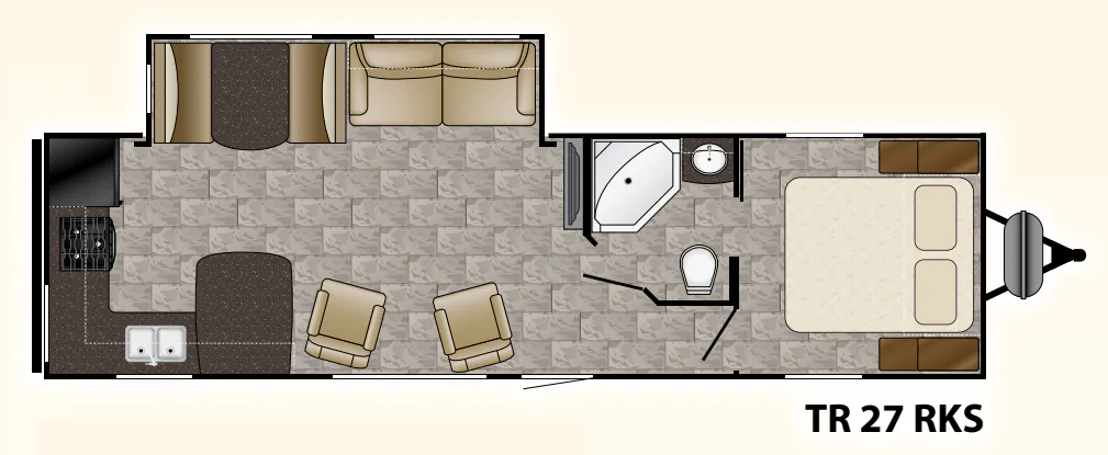 Heartland Trail Runner 27RKS floor plan