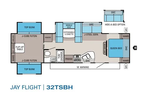 Jayco Jay Flight 32TSBH floor plan