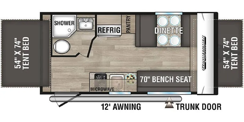 K-Z Sportsmen Classic 160RBT floor plan