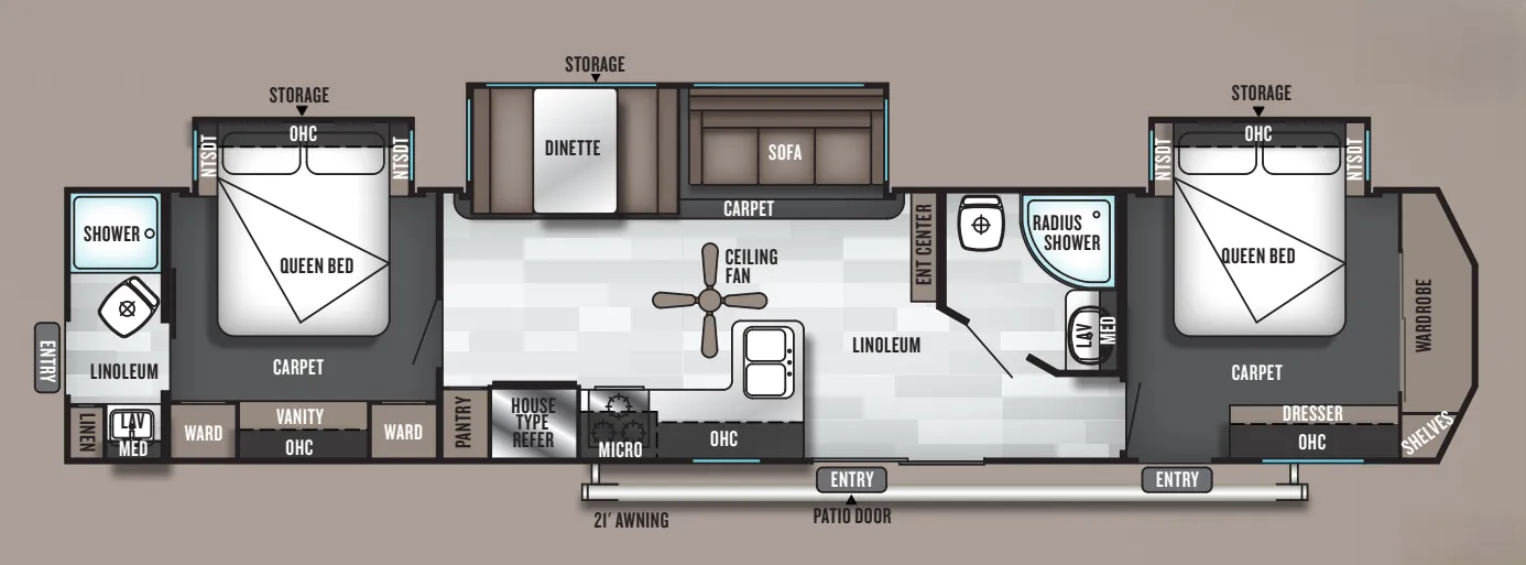Forest River Salem Villa 4002Q floor plan