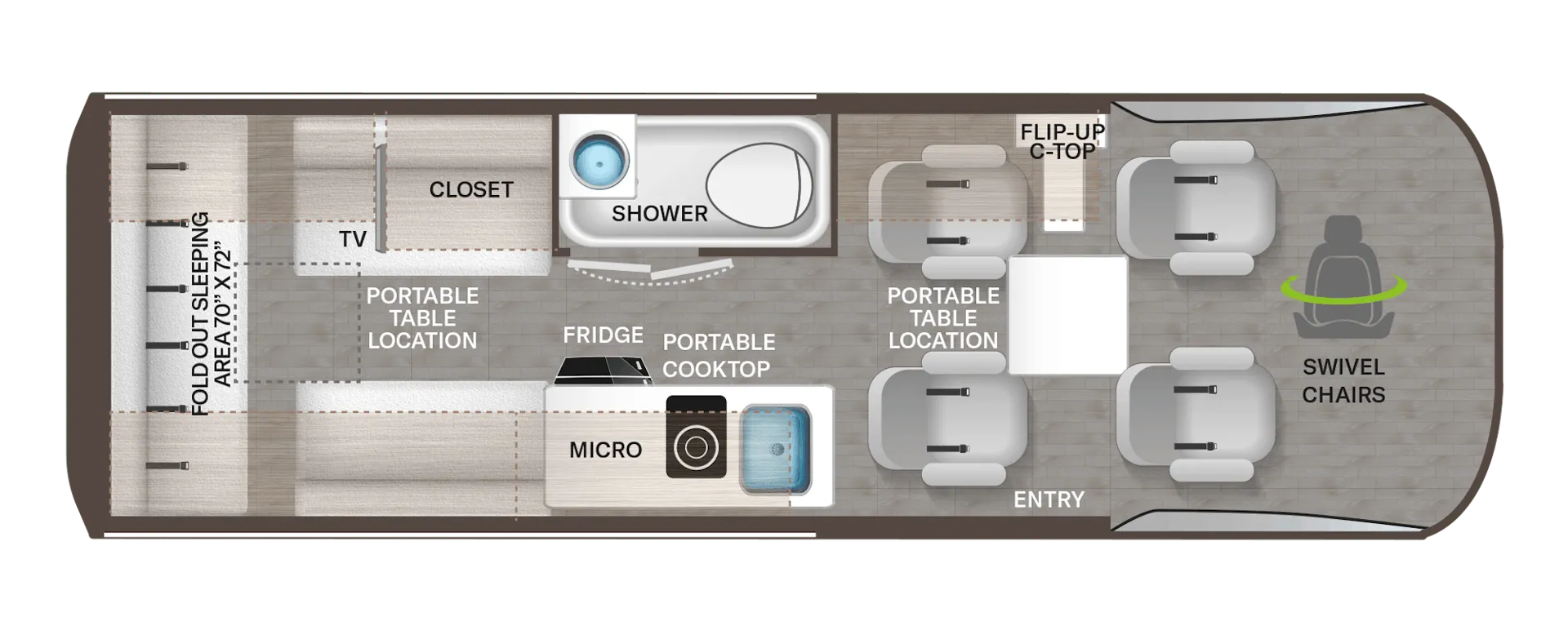 Thor Motor Coach Sanctuary 24C floor plan