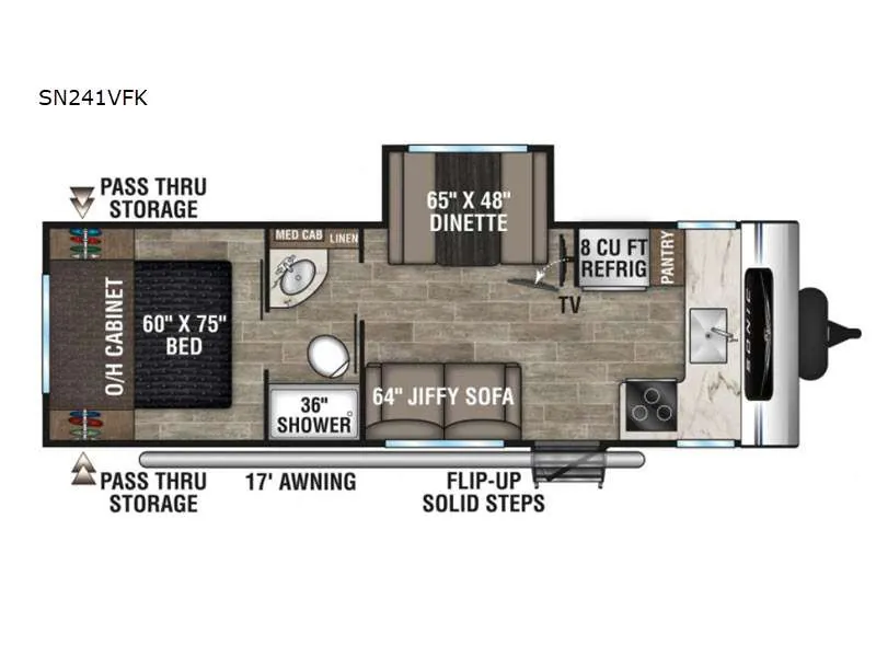 2021 Venture RV Sonic SN241VFK - Floor plan