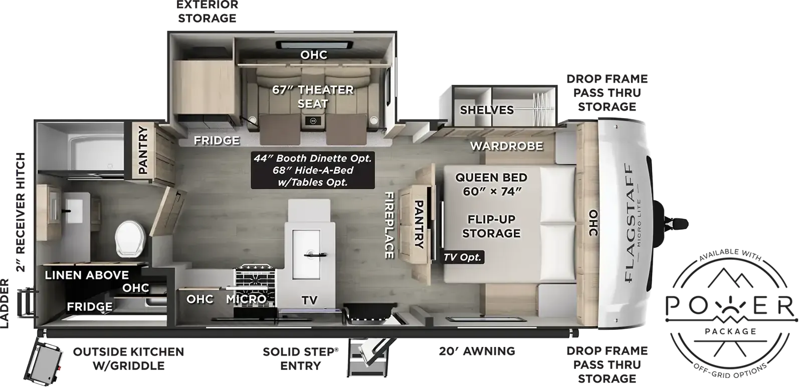 Forest River Flagstaff Micro Lite 25BSDS floor plan