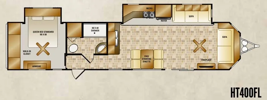 CrossRoads Hampton HT400FL floor plan