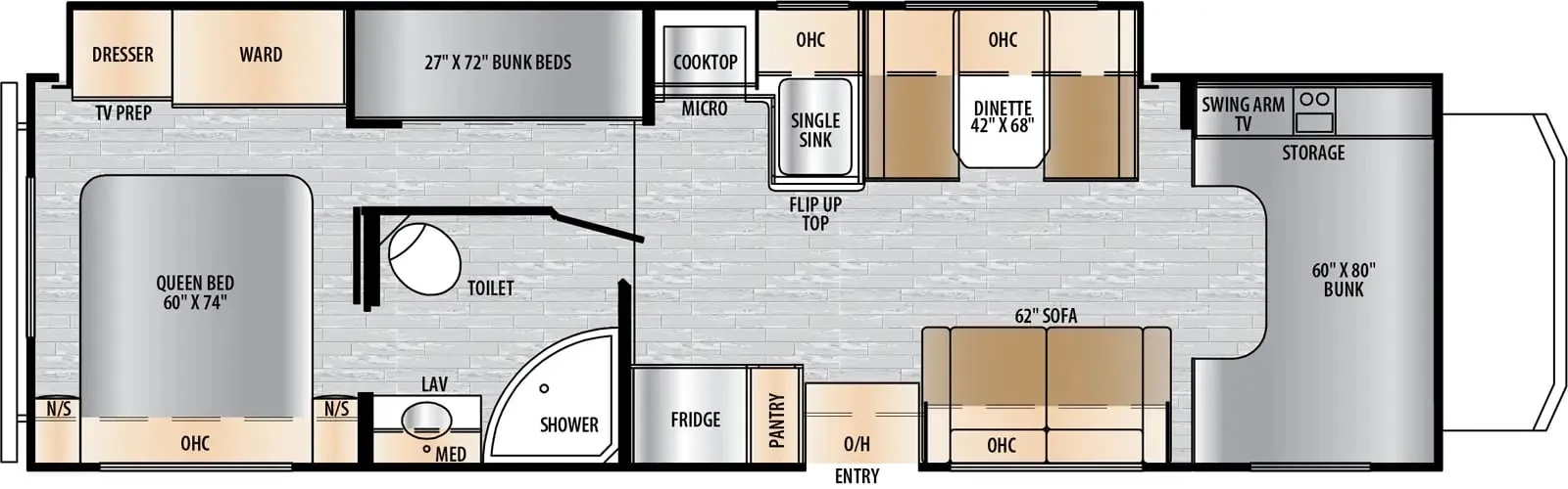 2024 East to West Entrada 3100FB - Floor plan