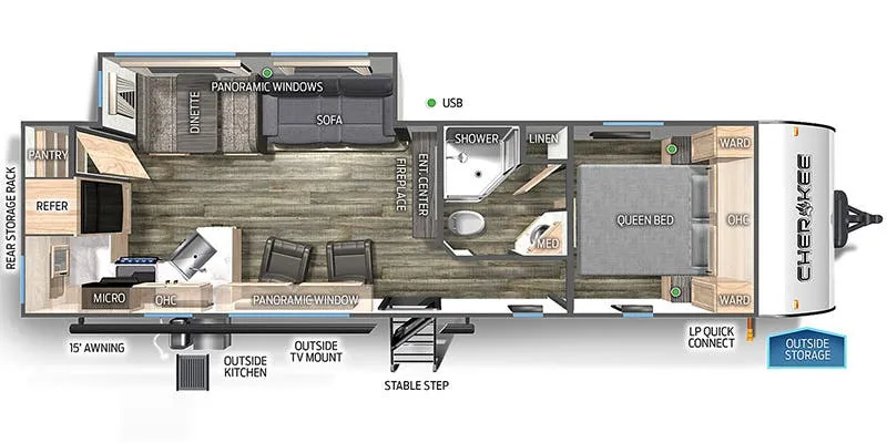 Forest River Cherokee Black Label 274RKBL floor plan