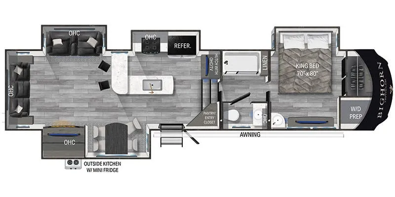 Heartland Bighorn Traveler BHTR 35 BK floor plan