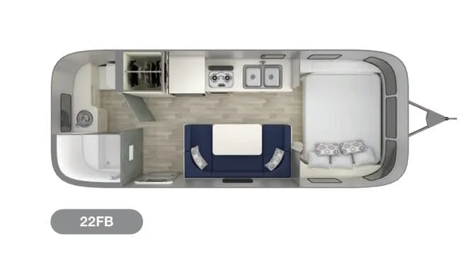 Airstream Bambi 22FB floor plan