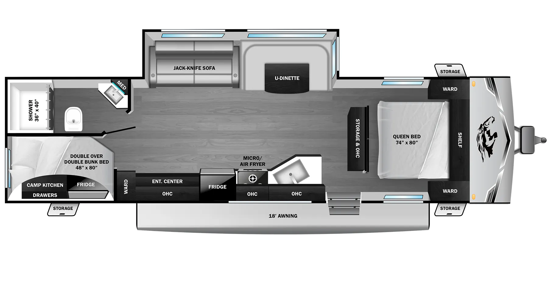 Highland Ridge Open Range Colt 28DBS floor plan