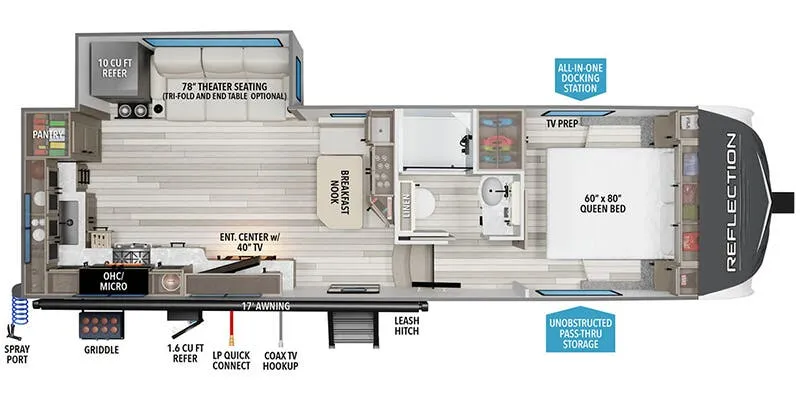 2026 Grand Design Reflection 150 Series 270BN - Floor plan