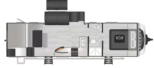 2024 Keystone Cougar Half-Ton 30BHSWE — Floor plan