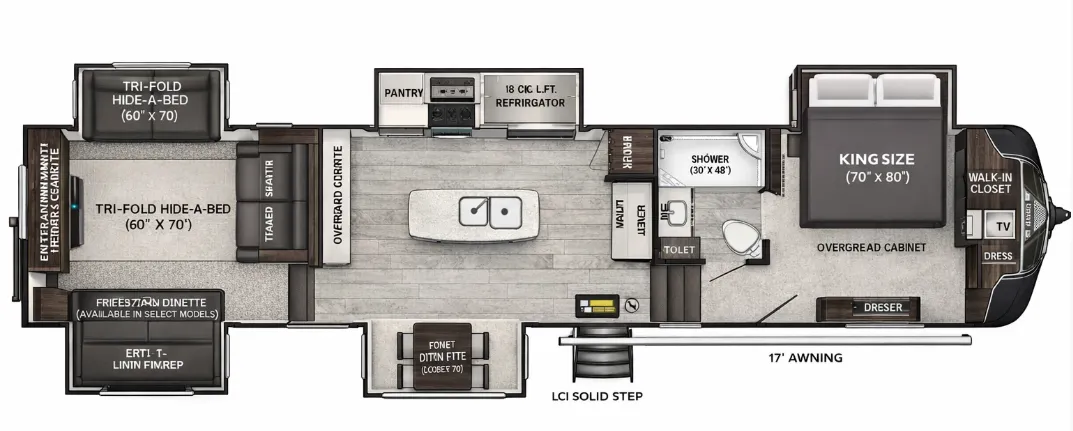 Keystone Alpine Avalanche Edition 375RD floor plan