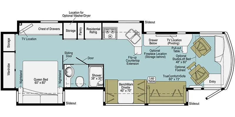 2022 Winnebago Forza 36H floor plan