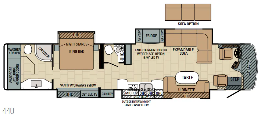 Entegra Coach Aspire 44U floor plan