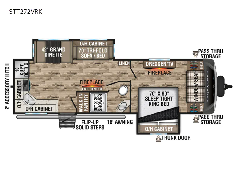 2024 Venture RV SportTrek Touring Edition STT272VRK - Floor plan