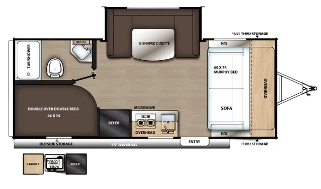 Forest River Aurora 18BHS floor plan