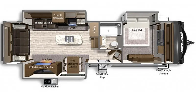 2021 Dutchmen Atlas 3302RL - Floor plan