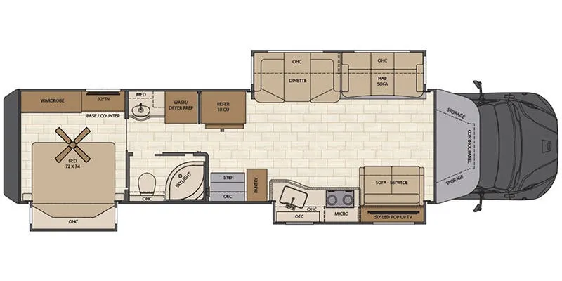Renegade RV Verona LE 40LTS floor plan