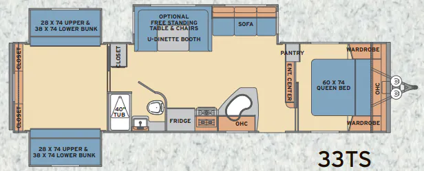 Shasta Revere 33TS floor plan