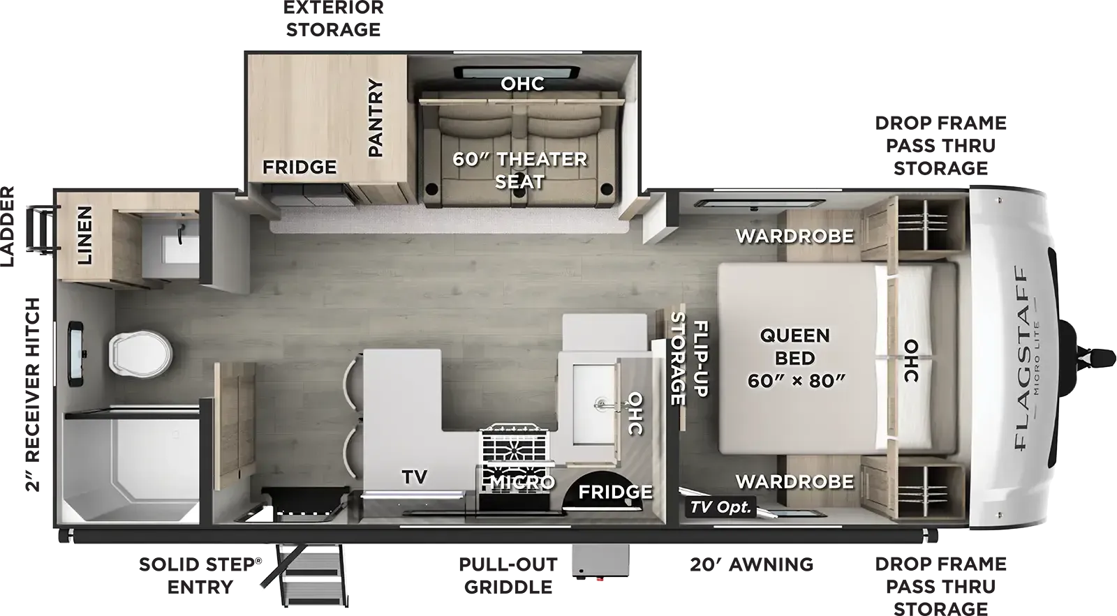 Forest River Flagstaff Micro Lite 25SRB floor plan